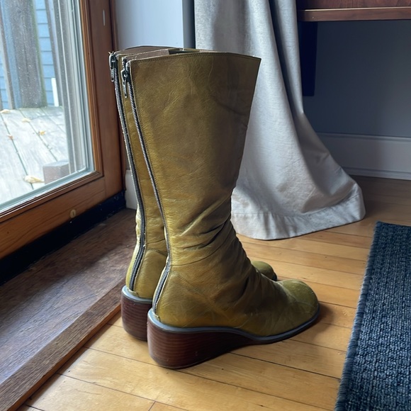 Miz Moos Green Leather Casablanca size 39 calf height boots - Picture 7 of 16